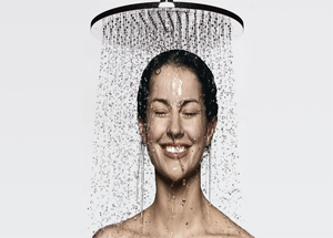 Someone enjoying their shower