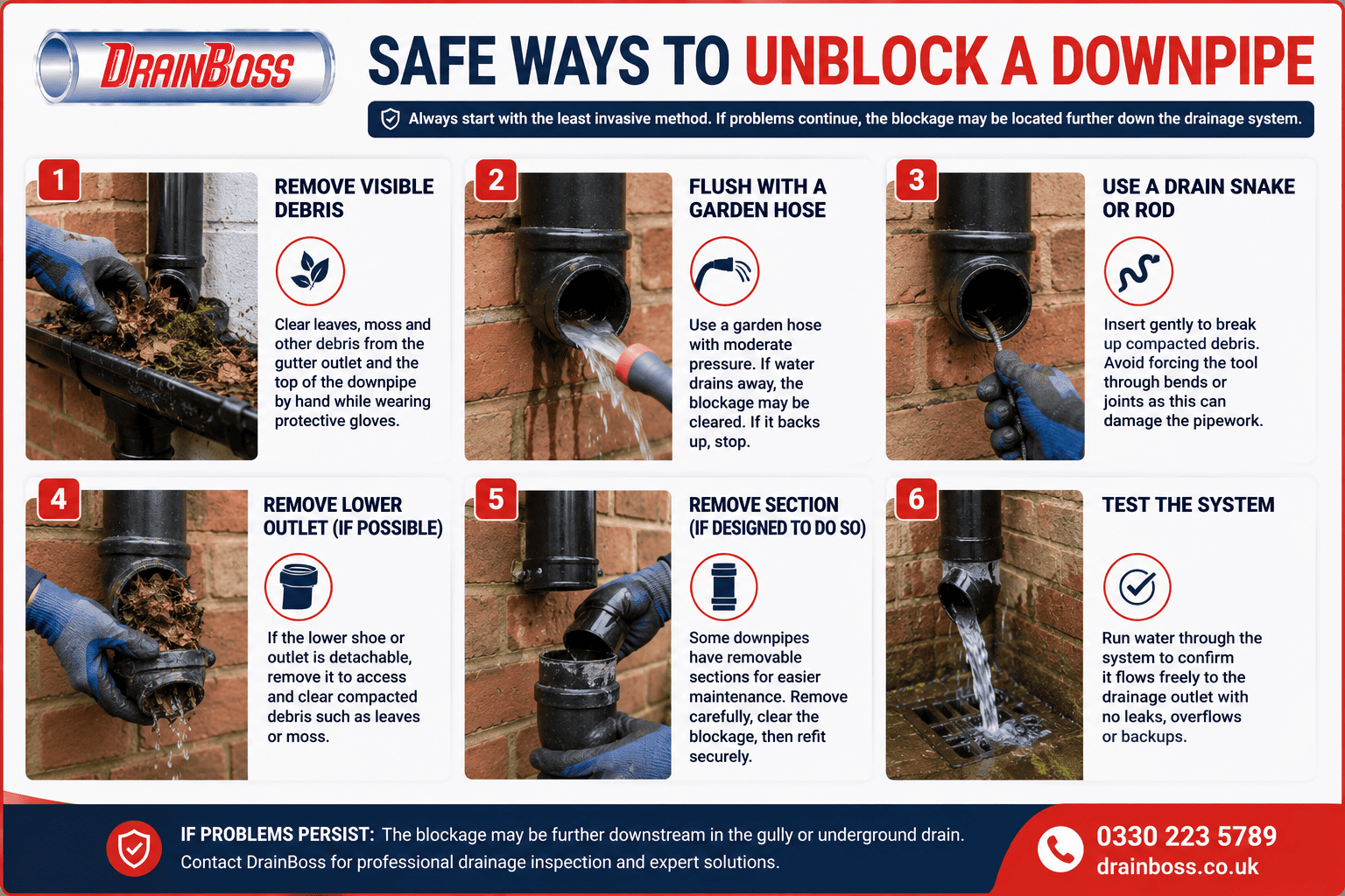 Safe Ways to Unblock a Downpipe